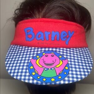 Barney New York 1993 vintage Red and Blue Visor